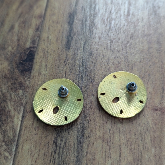 Cloisonne Vintage Post Earrings - Picture 2 of 2